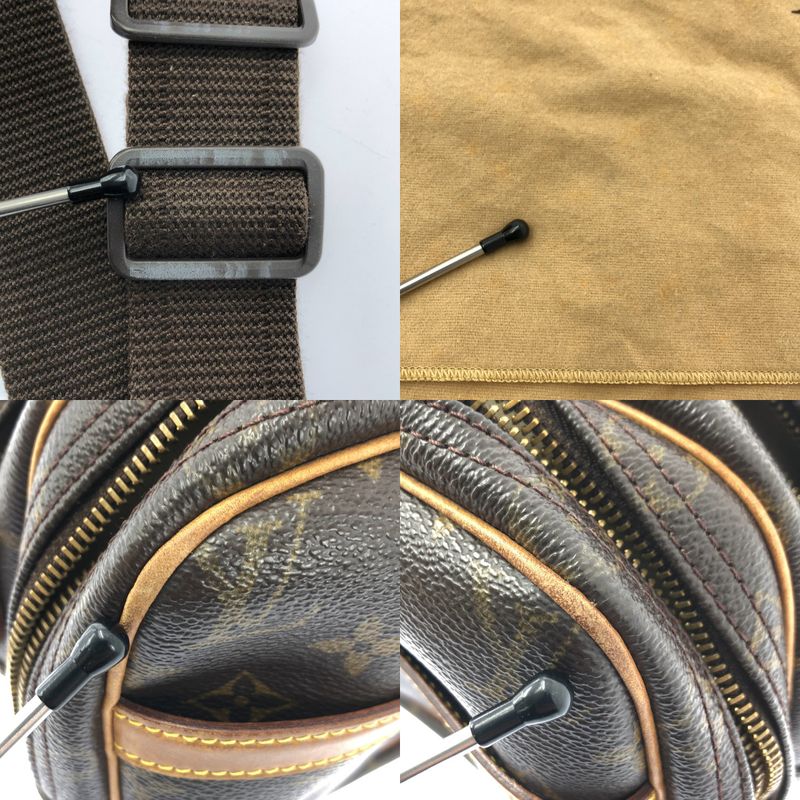 Louis Vuitton M45254 Monogram Reporter PM Leather Shoulder Bag Unisex Brown