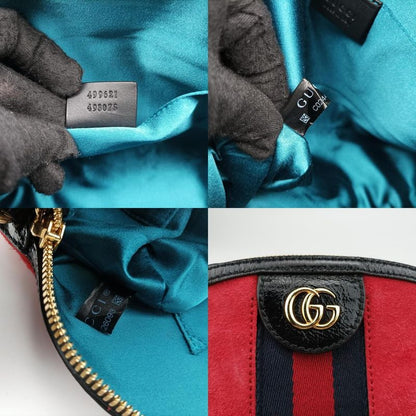 Gucci Ophidia Red And Black Suede And Leather 499621 C024426093