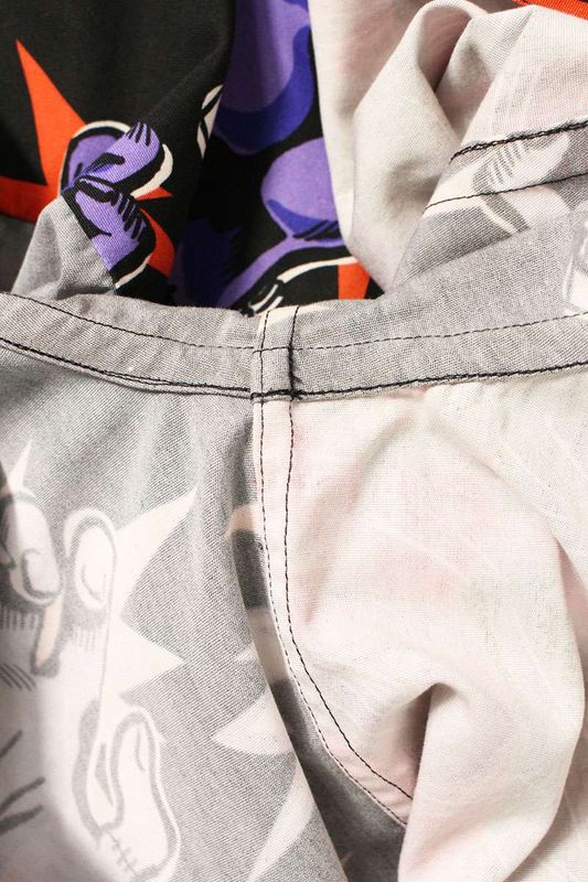 Prada 19AW Ucs339 S192 Short Sleeve Shirt With Frankenstein Pattern Men's M