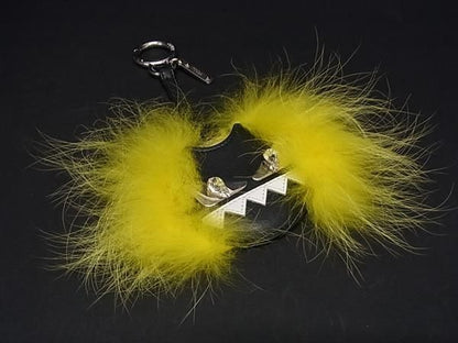 Fendi Bag Bugs Monster Fur X Leather Mirror Bag Charm Key Holder