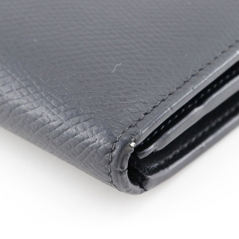 Celine Medium Strap Wallet Calf Black Ladies Bifold Wallet