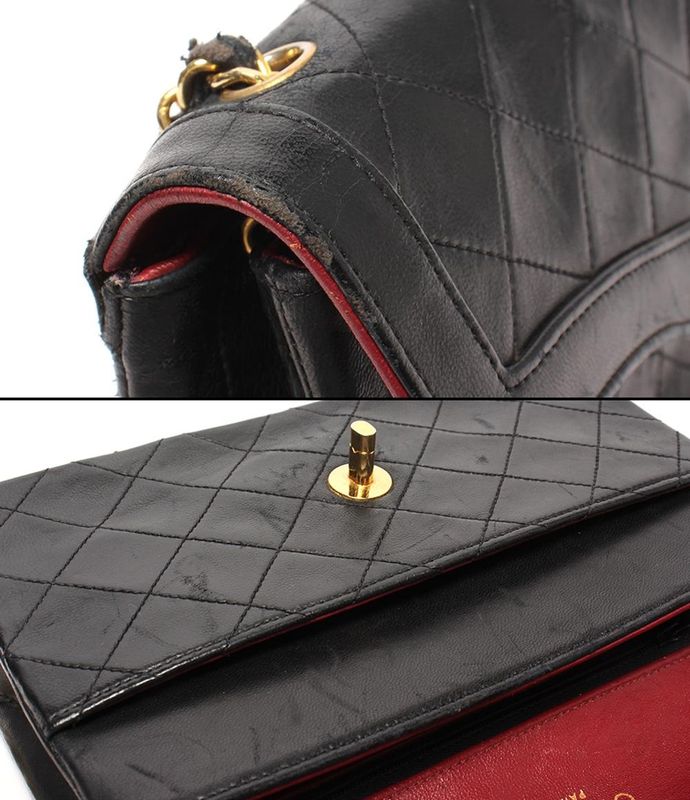 Translated Chanel Chain Shoulder Bag Single Chain Lambskin Gold Hardware