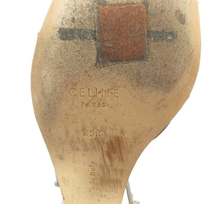 Celine Phoebe Period Knot Wedge 85 Ankle Strap Wedge Sandals 35.5 Equivalent to