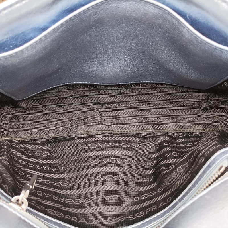 Prada Diagram Blue Leather 1bd1087/6