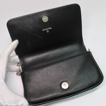 Chanel Boy Chanel Phone Case Ap3013 Shoulder Bag Black Caviar Skin