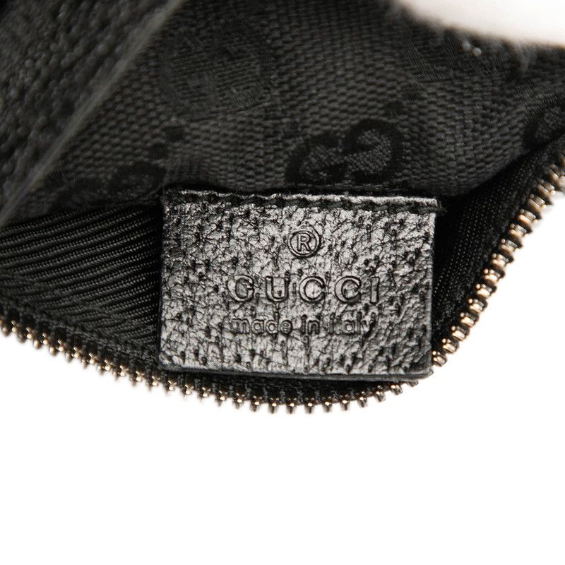 Gucci GG Canvas Waist Bag Body Bag 28566 Black Canvas Leather Men's Gucci