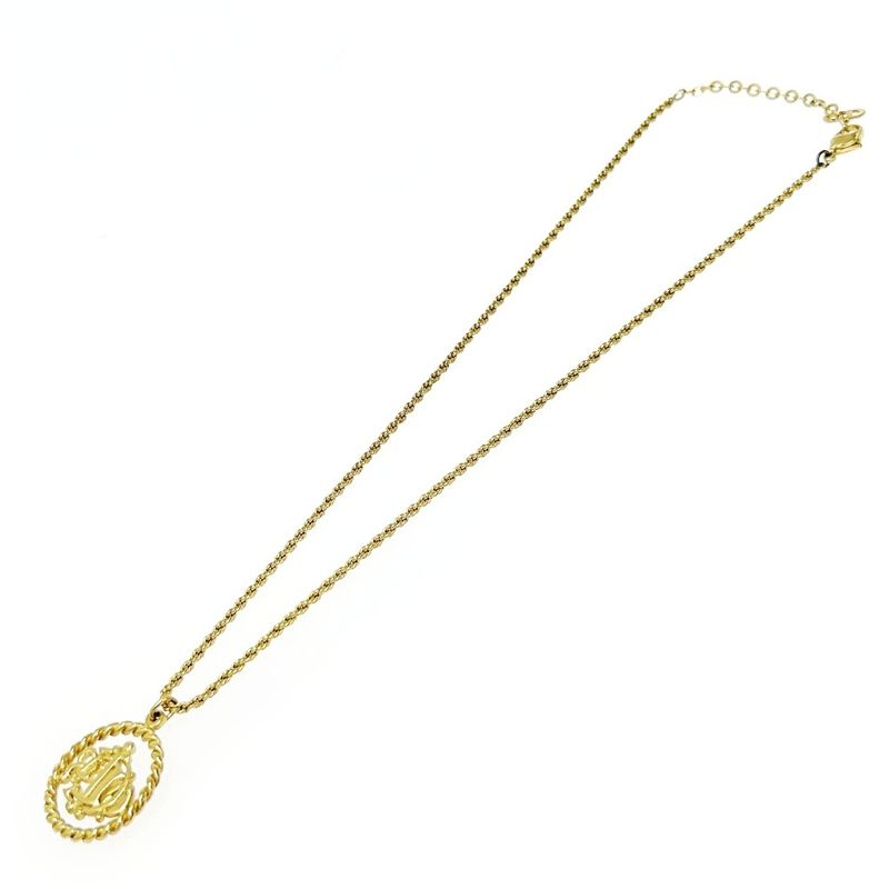 Christian Dior GP Emblem Circle Necklace Gold 490017 Necklace