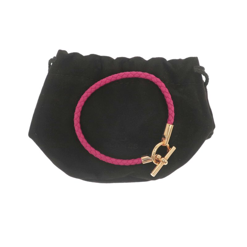 Hermes Grennan Bracelet Rose Mexico Gold Hardware Bangle Accessories -