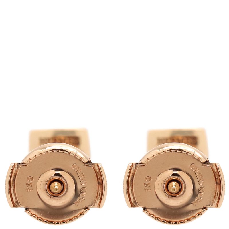 Hermes Earrings Hermes Clous de H Diamonds 18k Pink Gold Diamonds Pink Gold