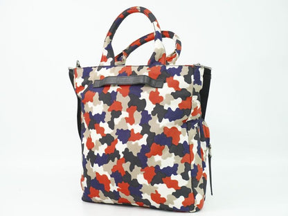 Authentic Prada Camouflage Pattern 2WAY Shoulder Bag Handbag Pochette Canvas