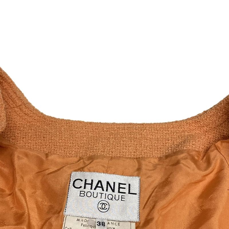 Chanel Jacket Size 38 M Women's 21663 Orange Long Sleeves / Spring / Autumn Wool
