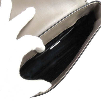 Prada 2vd065 Saffiano Leather Argilla Shoulder Bag With Triangle Logo Plate