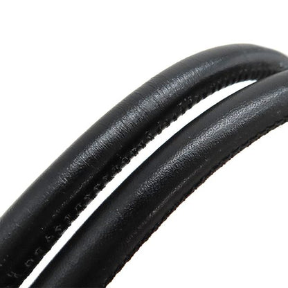 Chanel Tote Bag Cambon Line Medium Leather Enamel Black Silver Hardware Black