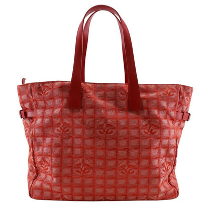 Chanel Tote TGM New Travel Line A15826 Nylon Canvas Red Ladies Tote Bag