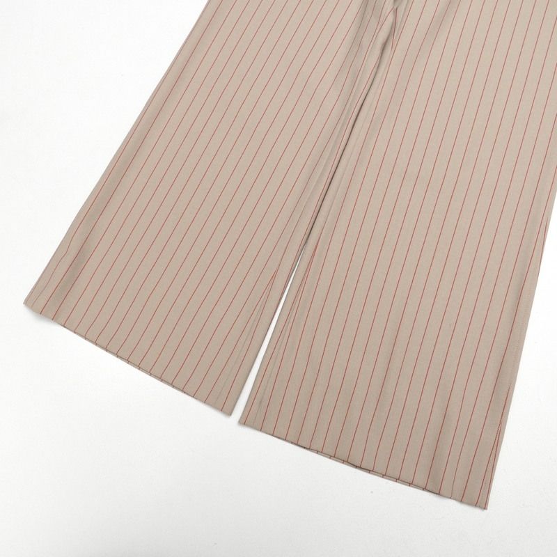 Chanel Pants Size 40 Striped Pattern CC Logo Coco Mark Button Made In Italy