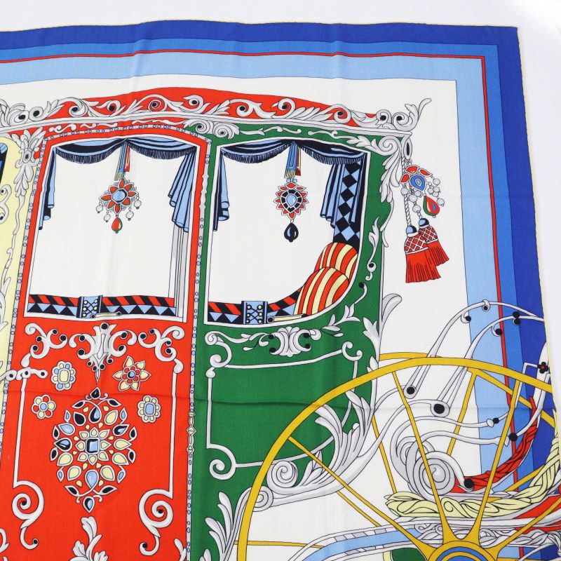 Hermes Carré 140 Coupe De Gala Cashmere Silk Scarf Multi With Box Made In