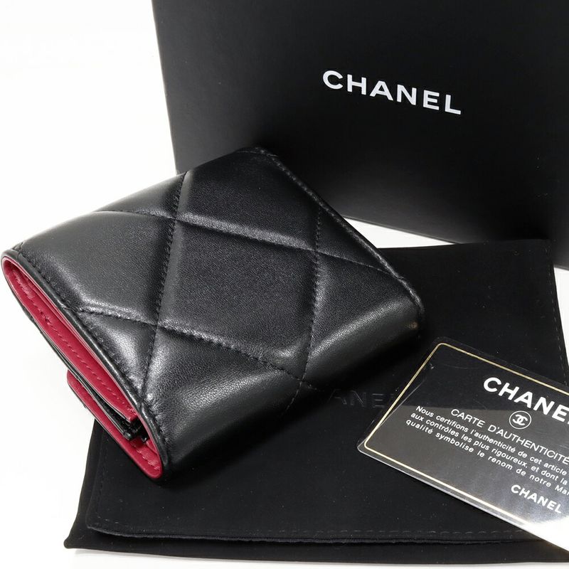 Chanel Trifold Wallet With Coin Purse Chanel 19 Small Flap Wallet In Lambskin