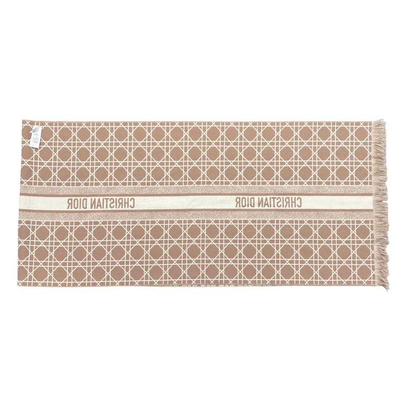 Christian Dior Scarf Canage 31can205i005 Logo Cashmere Wool Pink White Christian