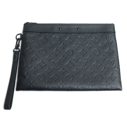 Louis Vuitton Pochette To Go Clutch Bag Monogram Shadow Black M81570 IC Chip
