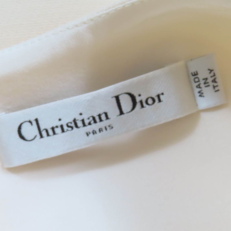 Christian DIOR 341b32a1166 Wool Silk Worn In Fall Collection Logo Button Dress