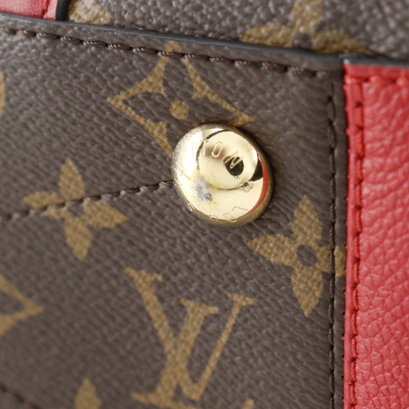 Louis Vuitton Soufflot NV BB M44818 Monogram Canvas Brown/red Tr1290 Ladies