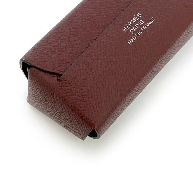 Hermes Lip Case Miroir Bordeaux Rouge Ash Excellent Condition