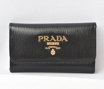 Prada Key Case Key Holder Prada 6 Rings 1pg222 Vitello MOVE Shape Push Leather