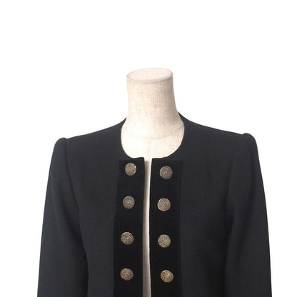 YVES Saint Laurent Yves Saint Laurent Vintage Jacket Size S No Collar Jacket