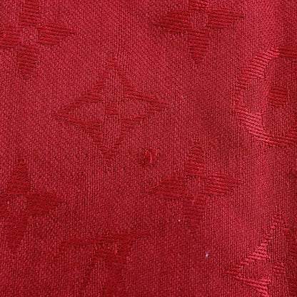Louis Vuitton Shawl Monogram Large Scarf M72237 Silk And Wool Red Women's Stole