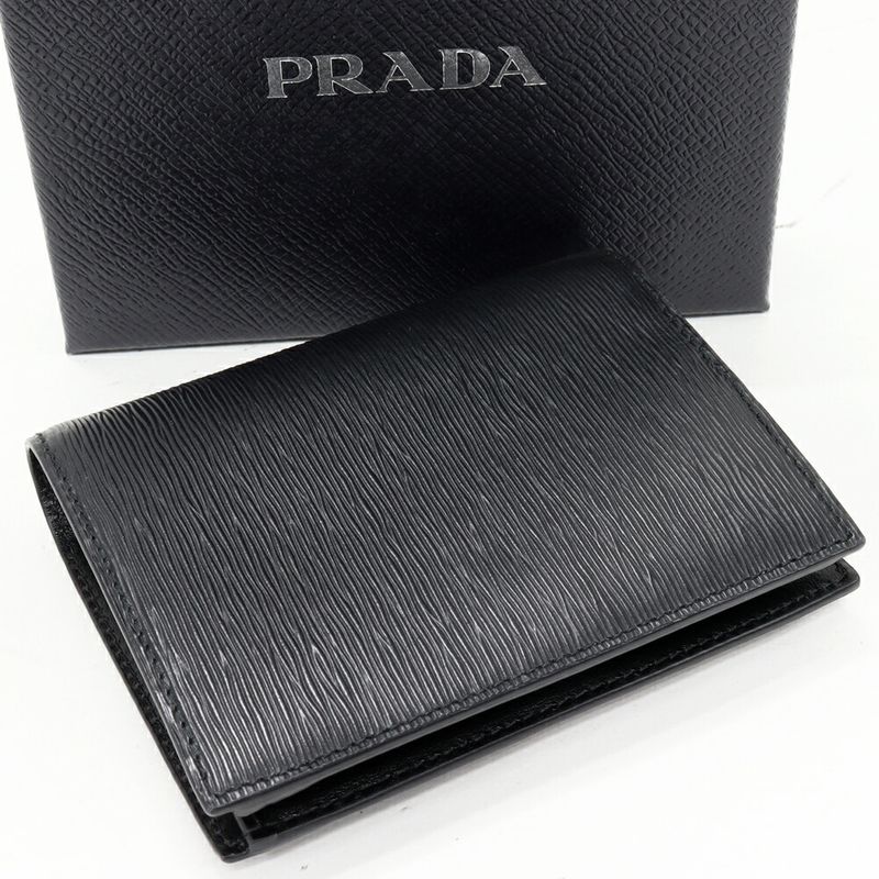 Prada Bifold Wallet With Coin Purse Vittelomove Triangle Compact Wallet Calf