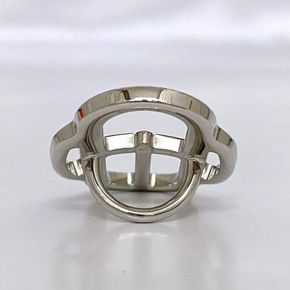 Hermes Scarf Ring Mini Buckle Mini Boucle Silver Red