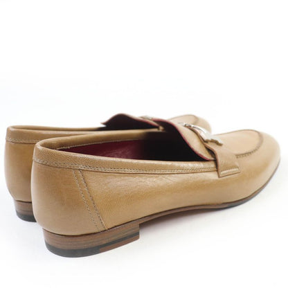 Hermes Moccasins Paris Constance Silver Hardware Leather Loafers Beige 38.5