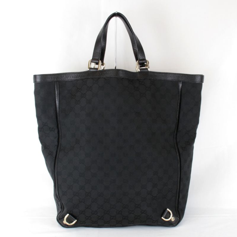 Gucci 130733 1956 Tote Bag GG Canvas Black