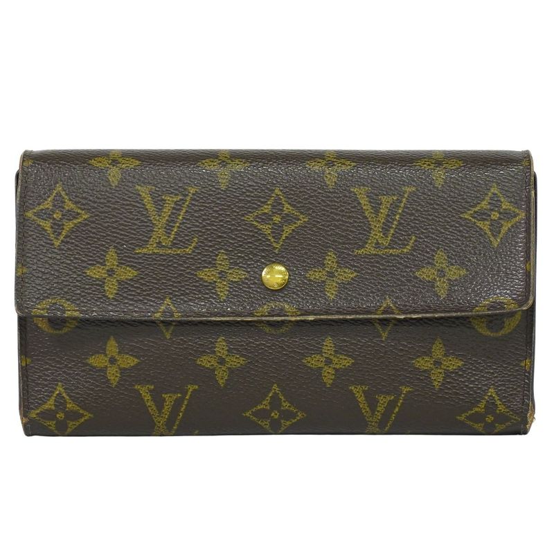 Authentic Louis Vuitton LV Porte Trésor International Monogram Long Wallet