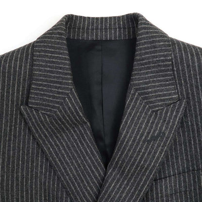 Celine Striped Wool Double Breasted Jacket 2v120065k Grey 34