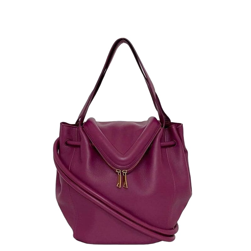 Bottega Veneta 2 Way Bag Purple Beak F20163 Excellent Condition