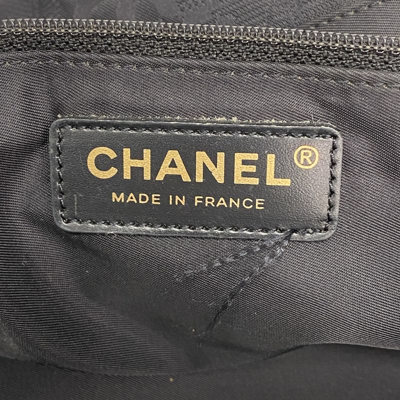 Chanel Tote New Travel Nylon Black Gold Hardware Women's