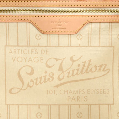 Louis Vuitton Neverfull MM Tote Bag Damier Azure N51107 White Sp4079 Women