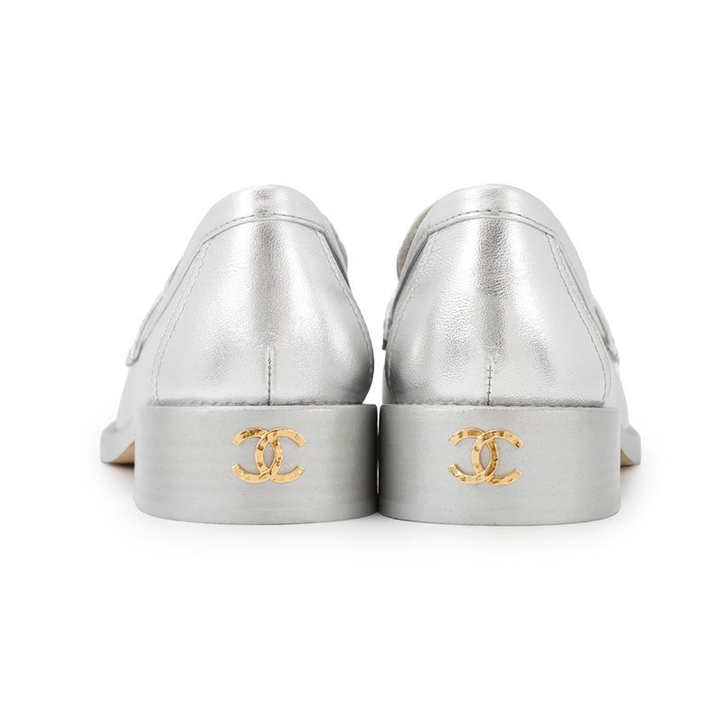 Chanel Lofa CC Logo Camellia Leather 37C Shoes