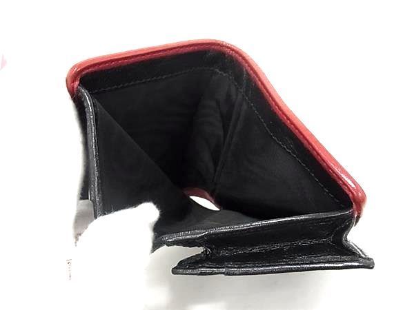 Gucci 573811 GG Marmont Leather Bifold Wallet Women's Black And Red