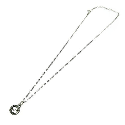 Gucci Silver Interlocking G Arabesque Necklace 7.2g 925 Engraved 357901 Necklace