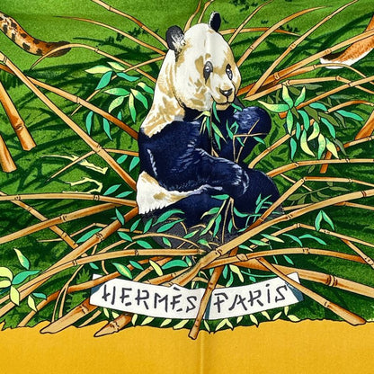 Hermes Carre 90 Sichuan Silk Scarf Yellow