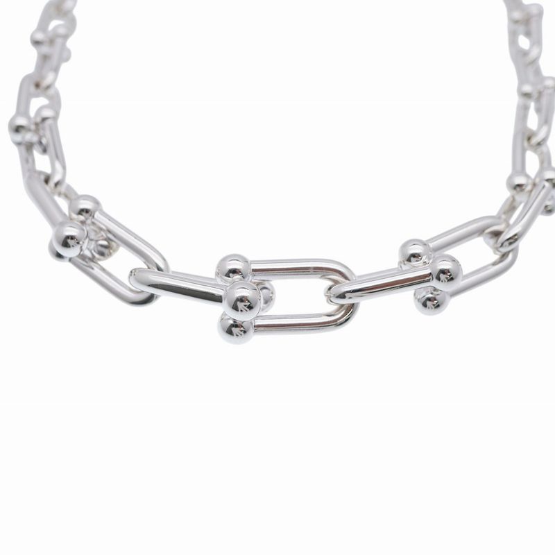 Tiffany & Co Hardware Graduated Link Necklace 1068g Silver 925 Accessory
