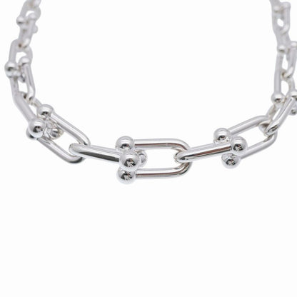 Tiffany & Co Hardware Graduated Link Necklace 1068g Silver 925 Accessory