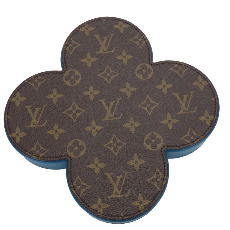 Louis Vuitton Other Accessories Vidée Poche Flower Monogram Blue Veil Brown