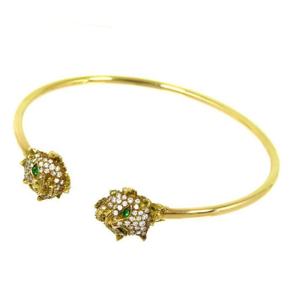 Gucci Le Marche De Merveille Green Garnet Diamond Bracelet 18K Yellow Gold 750