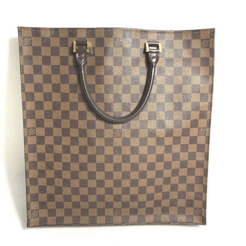 Louis Vuitton Tote Bag Sac Pla N51140 Damier Canvas Ebène Brown