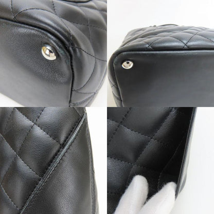 Chanel Tote Bag A25167 Cambon Line Medium Leather Black Silver Hardware 8 Unit
