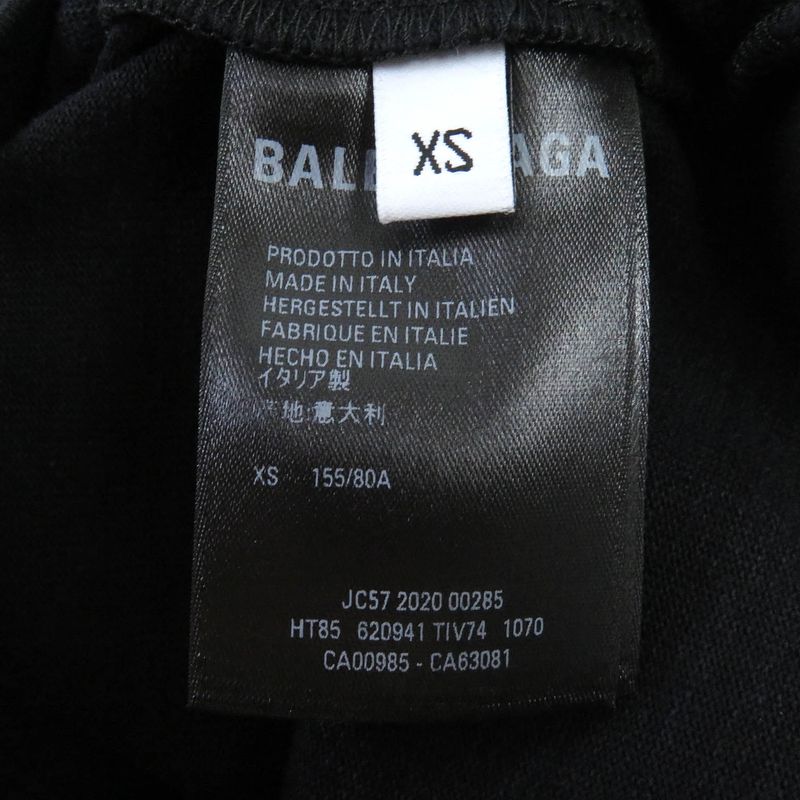 Balenciaga 20SS 620941 100% Cotton CREW Logo Print Short Sleeve Short Sleeve