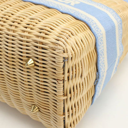 DIOR Lady Dior Medium Handbag Wicker Jacquard Women's